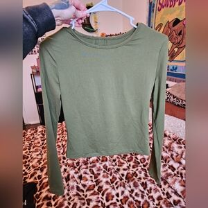 SHEIN Sage Green Long Sleeve Tee